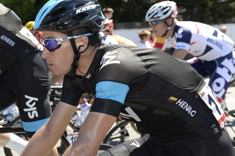 Sergio Henao lost more than 3 minutes during the first three days of the Vuelta. Photo: Graham Watson | <a id="www.grahamwatson.com" href="http://grahamwatson.com">www.grahamwatson.com</a>