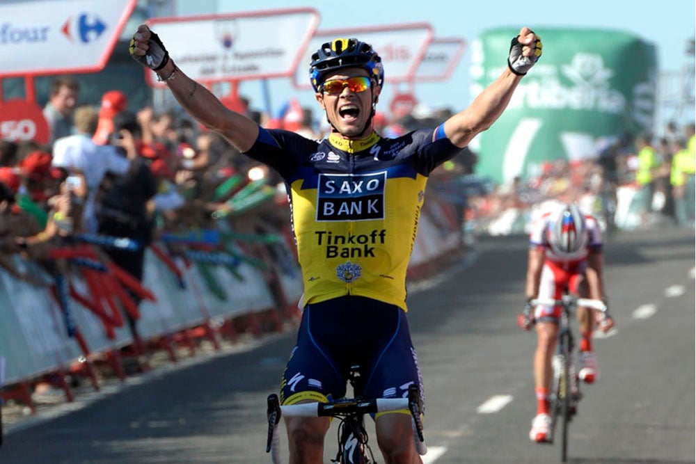Nicolas Roche wins stage 2 of the Vuelta a España. Photo: Graham Watson | <a href="http://www.grahamwatson.com">www.grahamwatson.com</a>