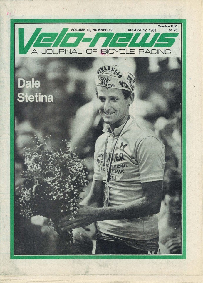 Dale Stetina, on the cover of Velo-news, after winning the Coors Classic in 1983.