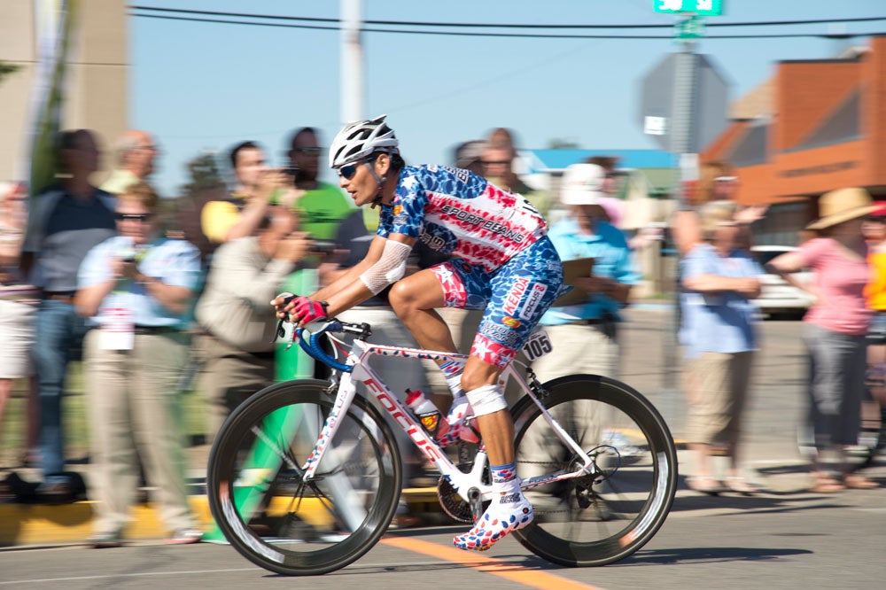 Freddie Rodriguez not only wins races, but he passes along his knowledge and advice about bike racing to younger riders whenever he can. Photo: Casey B. Gibson | <a href="http://www.cbgphoto.com">www.cbgphoto.com</a>