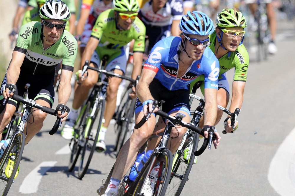 Tyler Farrar came up short in the sprint at the end of stage 12 at the Vuelta. Photo: Graham Watson | <a id="www.grahamwatson.com" href="http://grahamwatson.com">www.grahamwatson.com</a>