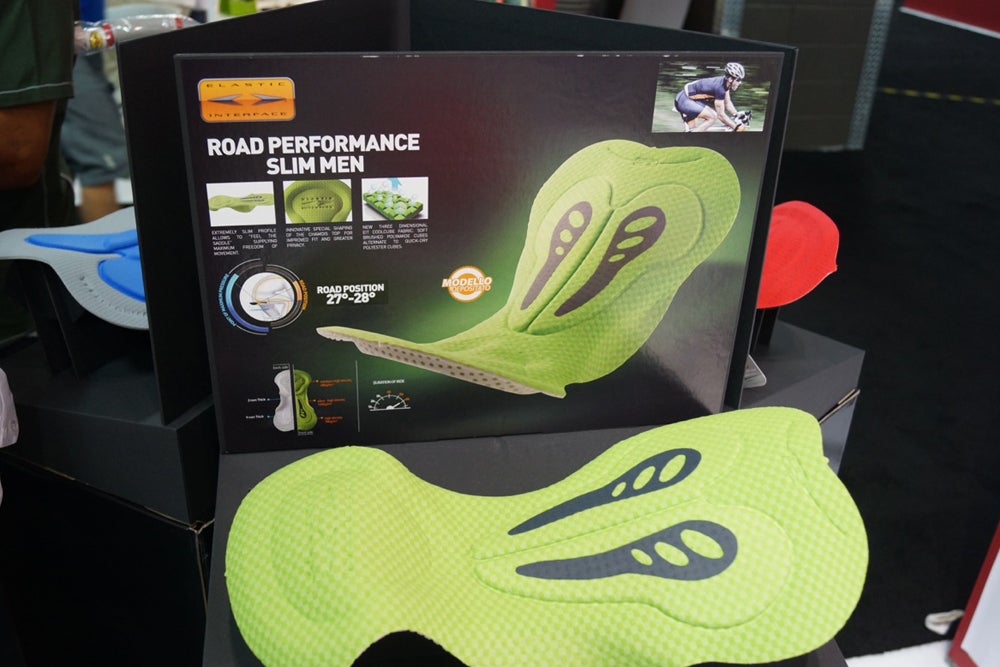 CyTech president Stefano Coccia said his company's Elastic Interface chamois pads prevent absorption of ink into the body. Photo: Lennard Zinn | VeloNews.com