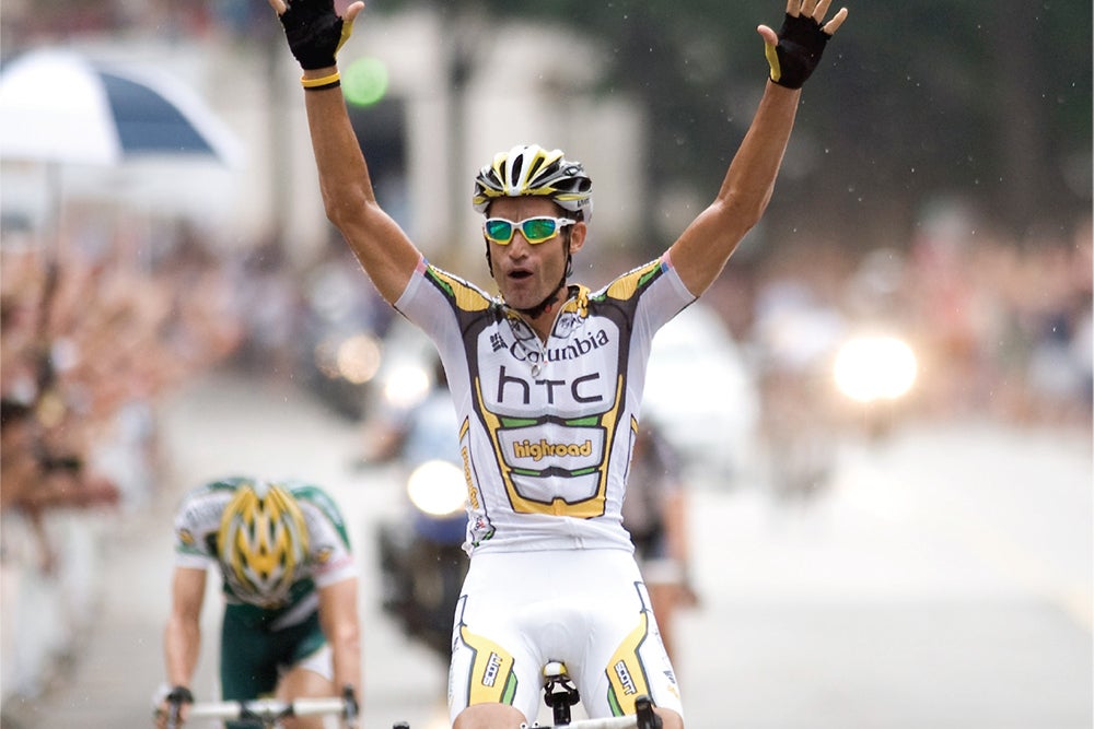 Andrew Bajadali finished second to George Hincapie in the road race at the 2009 U.S. national championships. Photo: Casey B. Gibson | <a id="www.cbgphoto.com" href="http://cbgphoto.com">www.cbgphoto.com</a>
