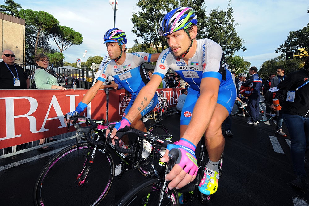 Filippo Pozzato (right) could be among the Italians selected for a hilly all-rounders' course at the 2014 worlds. Photo: Tim De Waele | <a href="http://tdwsport.com" target="_blank">TDWsport.com</a>