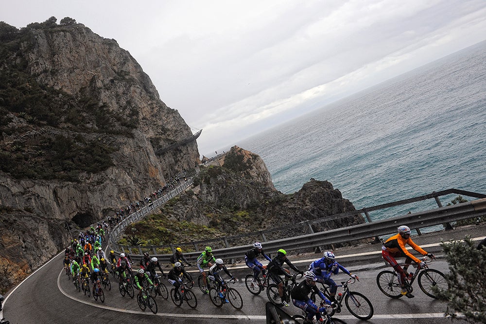 Milano-Sanremo winds along the Mediterranean coast before finishing on the Via Roma. Photo: Tim De Waele | <a href=http://www.tdwsport.com target="_blank">TDWsport.com</a>