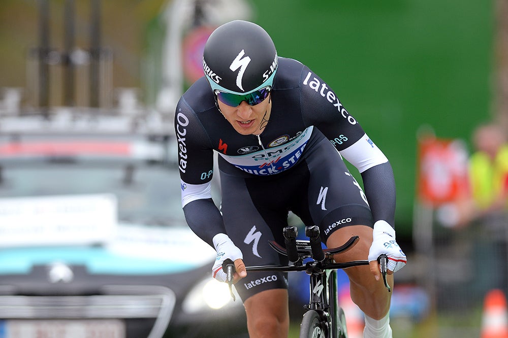 Michal Kwiatkowski won the prologue at the Tour de Romandie Tuesday in Ascona, Switzerland. Photo: Tim De Waele | <a href="http://tdwsport.com" target="_blank">TDWsport.com</a>