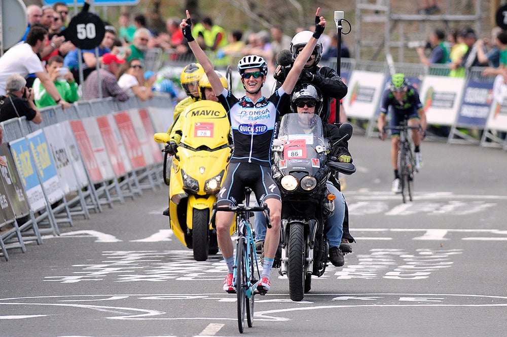 Wout Poels won stage 4 of the Vuelta al País Vasco Thursday with a well-timed attack on the final climb. Photo: Tim De Waele | <a href="http://tdwsport.com" target="_blank">TDWsport.com</a>