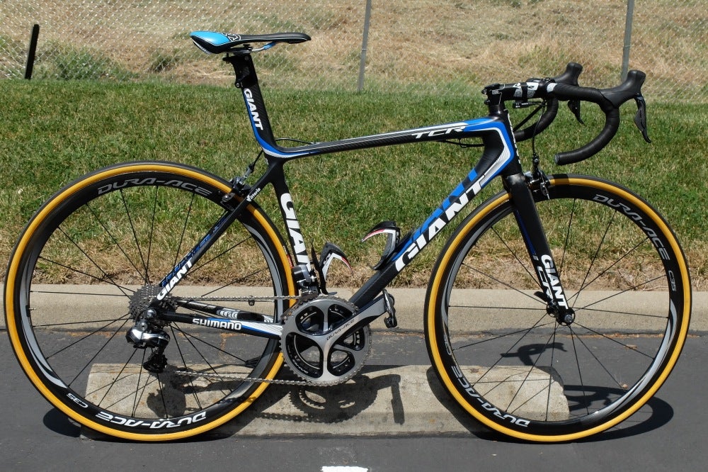 Lawson Craddock has been collecting Best Young Rider jerseys for years, but this year at the Tour of California, Craddock landed his first major general classification podium. For road stages Craddock chooses to go with Giant's TCR Advanced SL 0, a bike that's been proven in our VeloLab World Tour bike test as a top race machine as well as on the roads of the UCI World Tour. Photo: Logan VonBokel | VeloNews.com