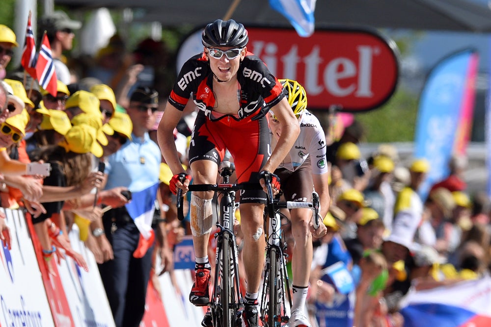 Tejay van Garderen and Romain Bardet (rear) are in the hunt for second and third place at the Tour de France. Photo: Tim De Waele | <a href="http://tdwsport.com" target="_blank">TDWsport.com</a>