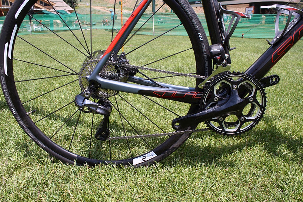 The stock build features Shimano Ultegra, but it is readily equipped for electronic shifting as well. Photo: Addie Levinsky | VeloNews.com