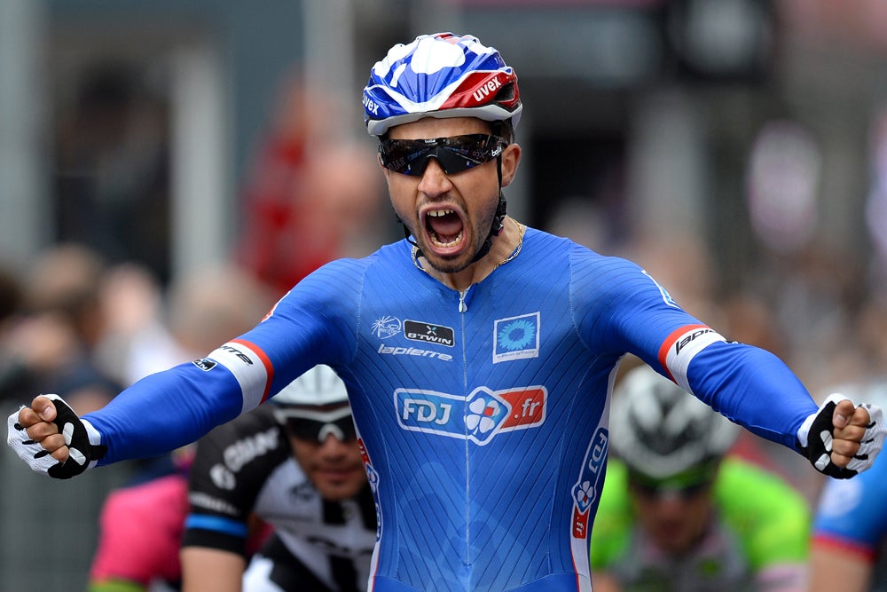 Nacer Bouhanni won three stages at the Giro d'Italia en route to earning the points classification. Photo: Tim De Waele | <a href="http://tdwsport.com" target="_blank">TDWsport.com</a>