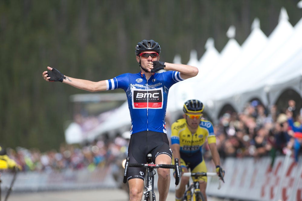 Tejay van Garderen (BMC) wins Stage 3 at Monarch Ski Area, ahead of Rafal Majka (Tinkoff-Saxo). Photo: Casey B. Gibson | <a href="http://www.cbgphoto.com">www.cbgphoto.com</a>