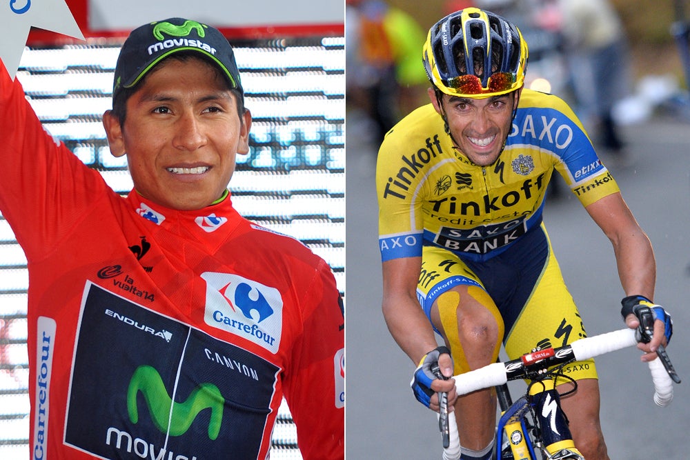 Nairo Quintana holds a three-second lead over Alberto Contador in the GC standings at the Vuelta. Photo: Tim De Waele | <a href="http://tdwsport.com" target="_blank">TDWsport.com</a>