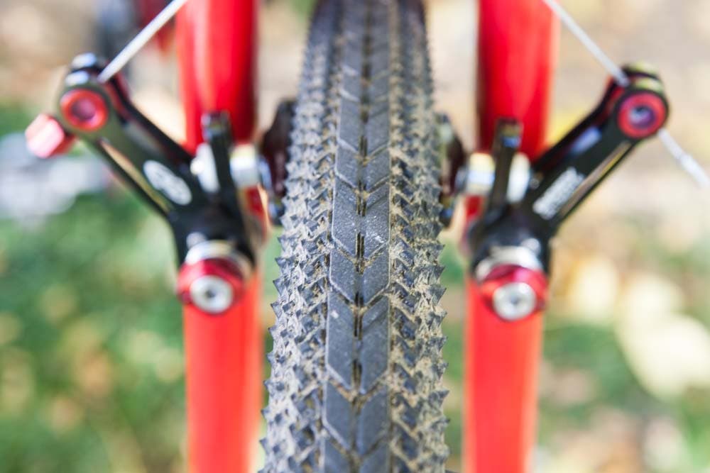 The USH's smooth center tread offers a ride that's marginally faster than a low-profile 'cross tire, but it won't wear out nearly as fast. Photo: Brad Kaminski | VeloNews.com