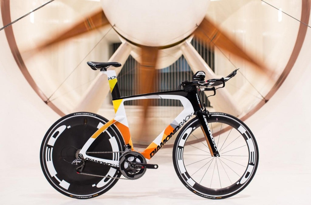 Diamondback claims the Serios is faster than both the Cervelo P5 and Trek Speed concept at certain wind angles. Photo: Diamondback
