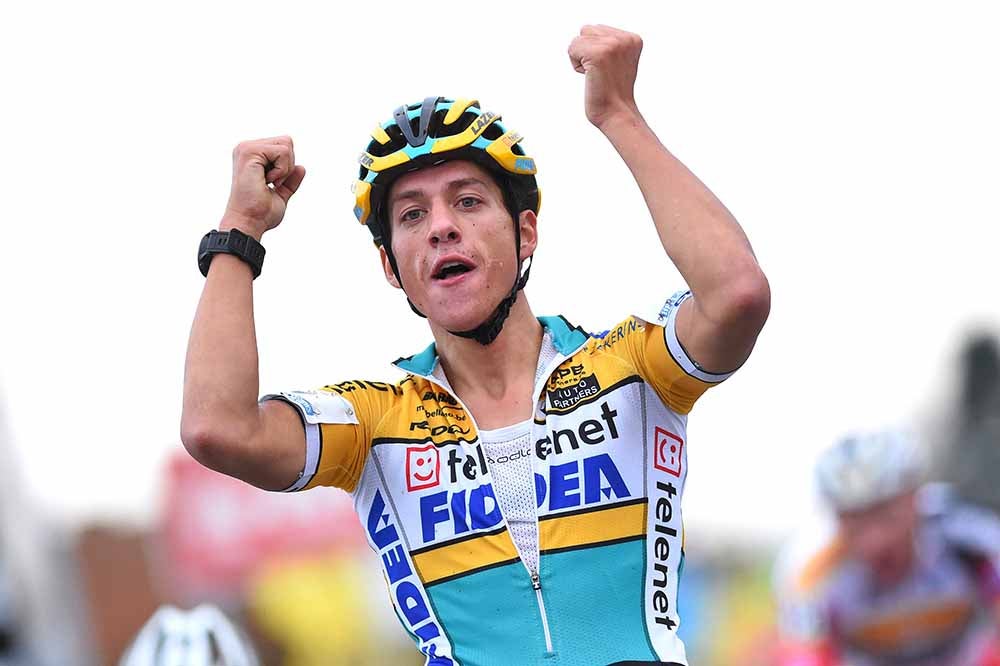 Meeusen celebrating at the line. Photo: Tim De Waele | <a href=http://www.tdwsport.com target="_blank">TDWsport.com</a>