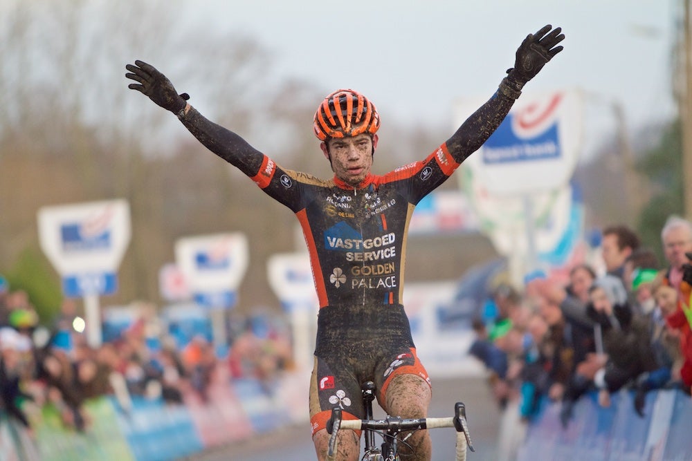 Wout Van Aert locked up his overall lead in the bpost Bank Trofee series with a big win at the GP Sven Nys in Baal, Belgium. Photo: Dan Seaton | VeloNews.com
