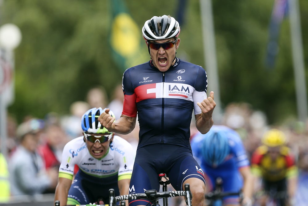 Heinrich Haussler celebrates his victory in Australia. Photo: Tim De Waele | <a href="http://www.tdwsport.com" target="_blank">TDWsport.com</a>