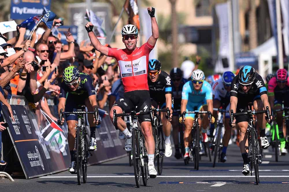 Mark Cavendish wins the final stage and takes the overall at the Dubai Tour.  Photo: Tim De Waele | <a href=http://www.tdwsport.com target="_blank">TDWsport.com</a>