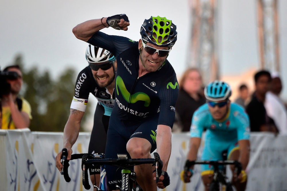 Jose Joaquin Rojas takes the opening stage in the Tour of Qatar. Photo: AFP