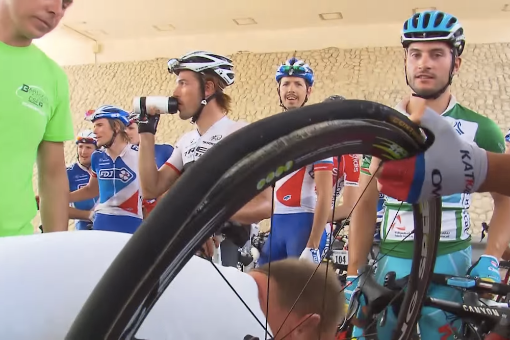 Several flat tires during a neutralized descent in Tour of Oman's penultimate stage were the catalyst for a rider protest and the eventual cancellation of the race that day. 