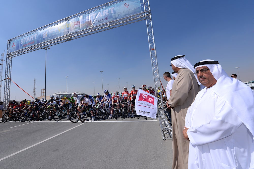 Sheikh Khalid Bin Ali Al Thani, the president of Qatar's cycling federation, has been responsible for organizing the men's and women's Tours of Qatar. Photo: Tim De Waele | <a href="http://tdwsport.com" target="_blank">TDWsport.com</a> (File).