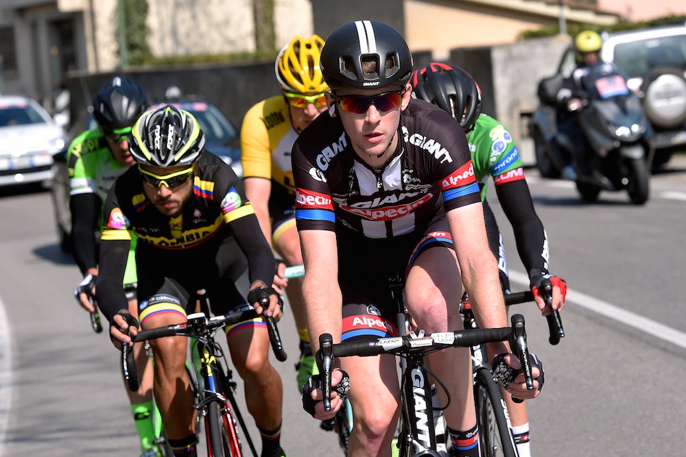 The highlight of Chad Haga's Tirreno-Adriatico was his stage 3 breakaway, which he started at kilometer zero and rode in for five hours. Photo: Tim De Waele | <a href="http://www.tdwsport.com" target="_blank">TDWsport.com</a>