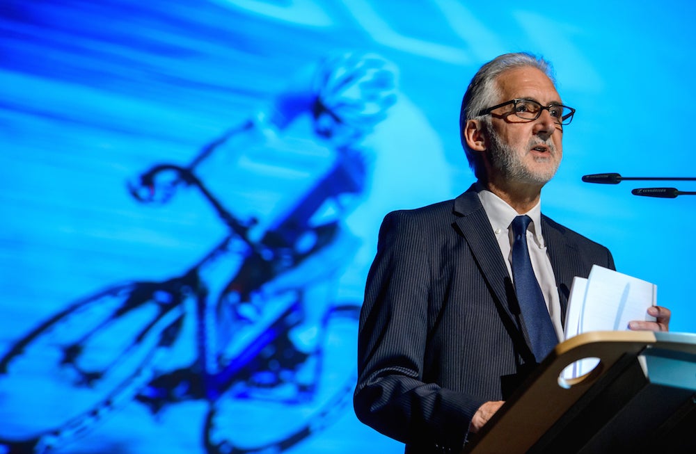 UCI president Brian Cookson says the CIRC report makes it clear that the international governing body "suffered severely from a lack of good governance." Photo: AFP (file)