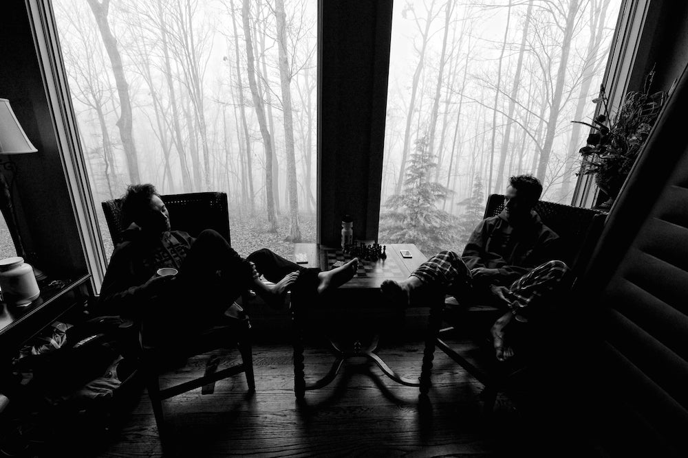 Riders enjoyed a bit of time to relax and recover from the day's training. Photo: Brian Hodes