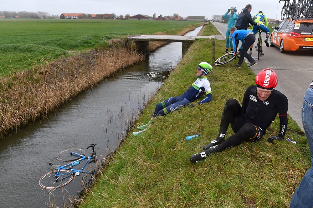 Sunday's Gent-Wevelgem saw scenes of incredible carnage as the peloton was lashed by 50mph winds, causing many crashes and 160 DNFs. Photo: Tim De Waele | <a href=http://www.tdwsport.com target="_blank">TDWsport.com</a>