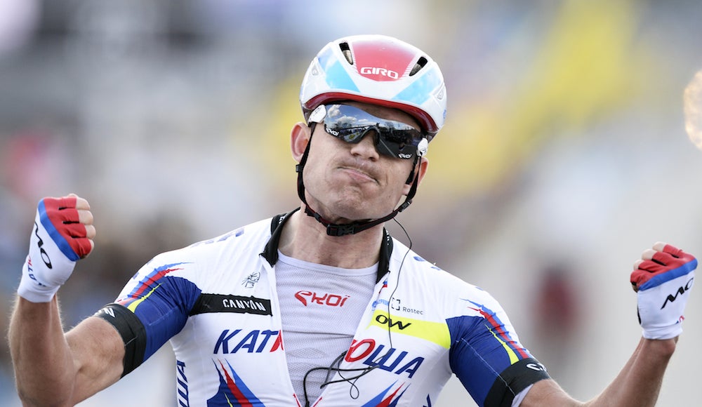 Alexander Kristoff wins the 2015 Tour of Flanders. Photo: AFP