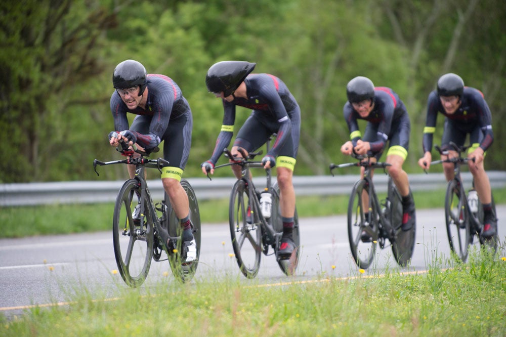 The Hincapie Racing Team won the 2015 men's team time trial national championship in Greenville, South Carolina. Photo: Casey B. Gibson | <a href="http://www.cbgphoto.com">www.cbgphoto.com</a>