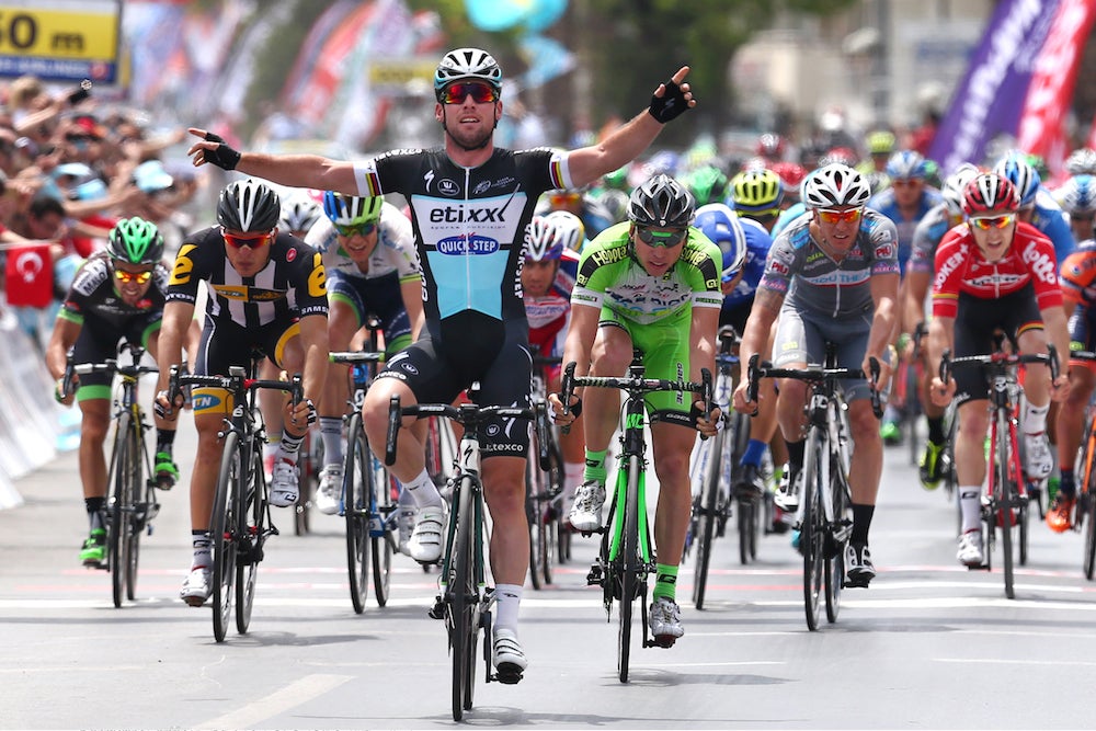 Mark Cavendish took the hat trick the hard way in stage 7 of the Presidential Cycling Tour of Turkey. Photo: Tim De Waele | <a href=http://www.tdwsport.com target="_blank">TDWsport.com</a>