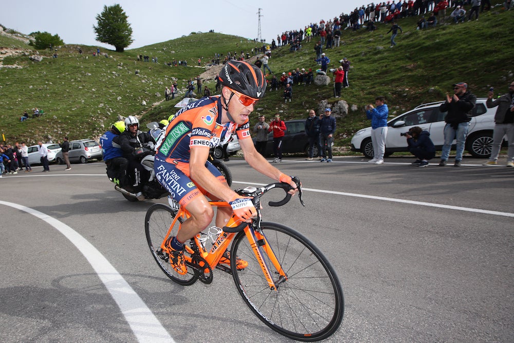 Damiano Cunego (Nippo-Vini Fantini), winner of the 2004 Giro d'Italia, was forced to withdraw from this year's race with a broken collarbone. Photo: Tim De Waele | <a href="http://www.tdwsport.com" target="_blank">TDWsport.com</a> (File).