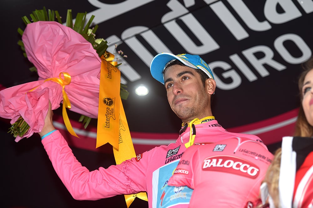 Fabio Aru (Astana) holds a 19-second lead going into Saturday's potentially decisive stage 14 time trial. Photo: Tim De Waele | <a href="http://www.tdwsport.com" target="_blank">TDWsport.com</a>