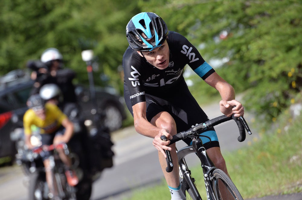 Chris Froome accelerates away from Tejay van Garderen. Photo: Tim De Waele | <a href=http://www.tdwsport.com target="_blank">TDWsport.com</a>
