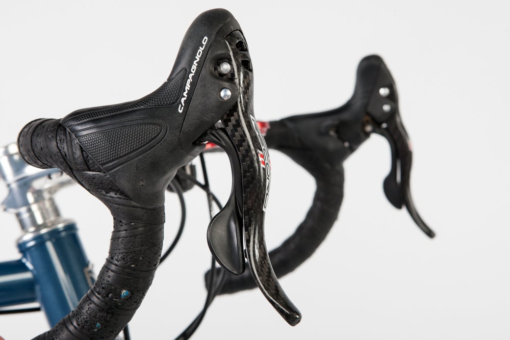 Campagnolo's lever shape is distinctive and striking. Photo: Brad Kaminski | VeloNews.com