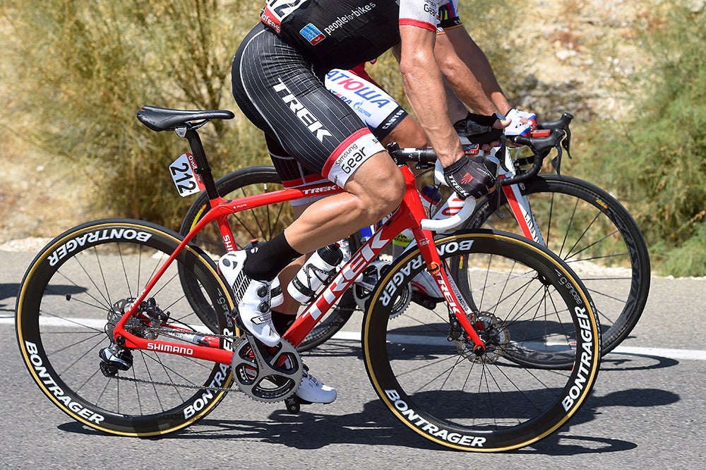 Markel Irizar (Trek Factory Racing) rode a bike with Shimano disc brakes during stage 6 at the Vuelta this year. Photo: Tim De Waele | <a href="http://tdwsport.com" target="_blank">TDWsport.com</a>