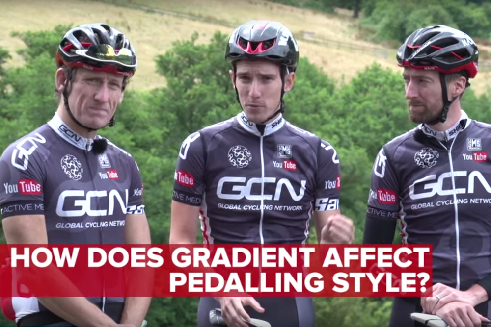 Global Cycling Network considers the difference in pedaling smoothness between flat roads and hills.