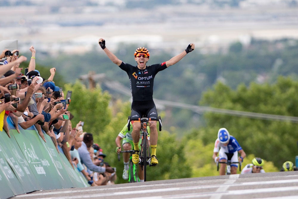 Mike Woods won stage 5 in Salt Lake City with a strong uphill sprint on the final pitch. Photo: Casey B. Gibson | <a href="http://www.cbgphoto.com">www.cbgphoto.com</a>
