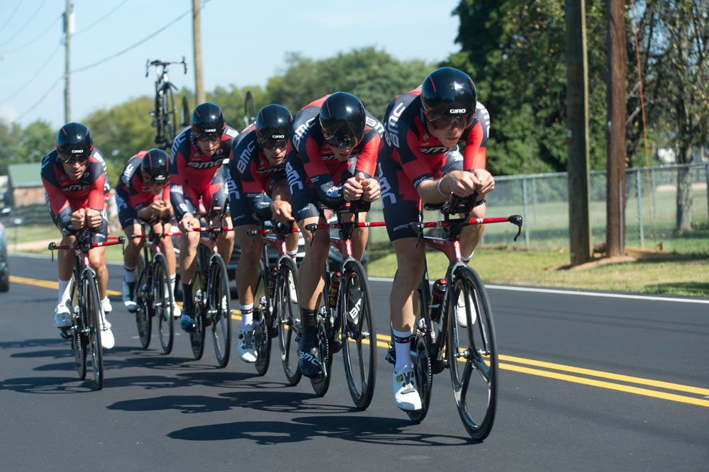 Rohan Dennis on the front of the BMC team. Photo: Casey B. Gibson | <a href="http://www.cbgphoto.com">www.cbgphoto.com</a>