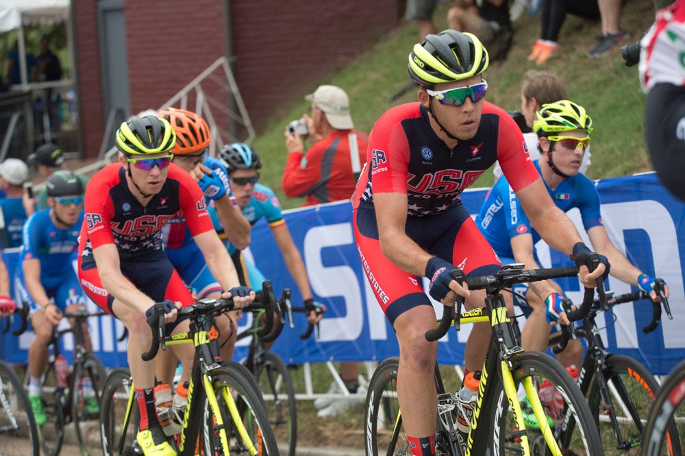The U23 men's race in Richmond was an unpredictable, frustrating affair for Team USA. Photo: Casey B. Gibson | <a href="http://www.cbgphoto.com">www.cbgphoto.com</a>