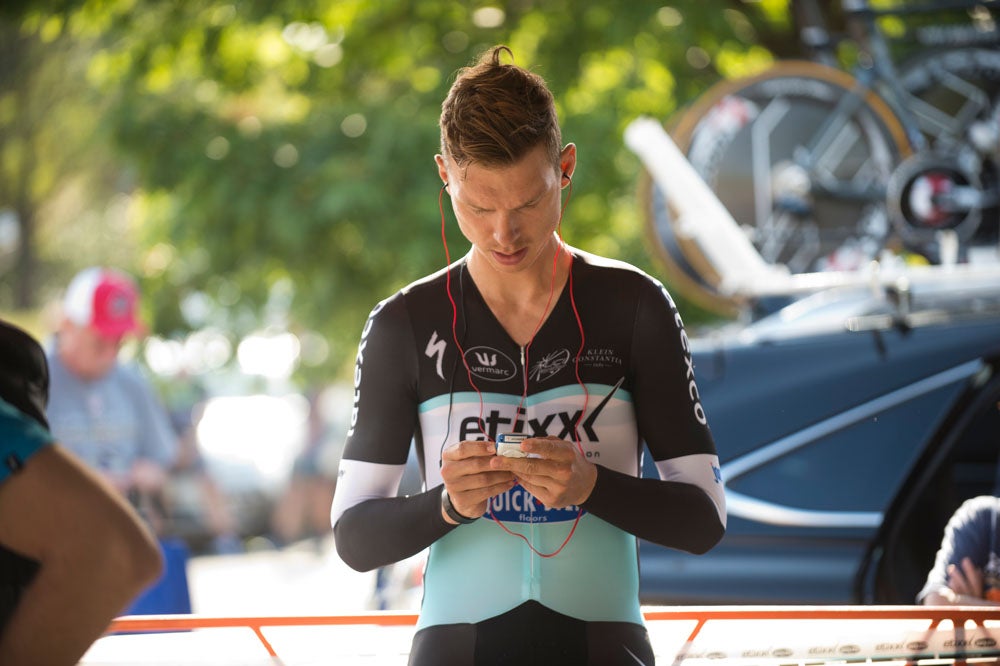 Tony Martin selected a little warm-up music at the start. Photo: Casey B. Gibson | <a href="http://www.cbgphoto.com">www.cbgphoto.com</a>