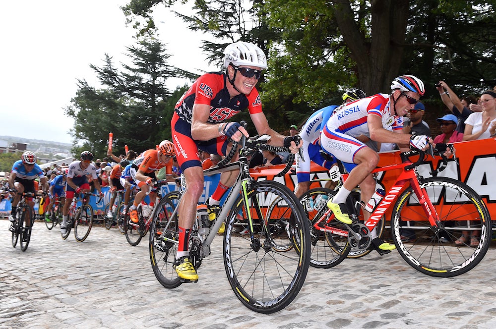 Hometown favorite Ben King got the ball rolling for the USA by slipping into the first break of the day. Photo: Tim De Waele | <a href=http://www.tdwsport.com target="_blank">TDWsport.com</a>
