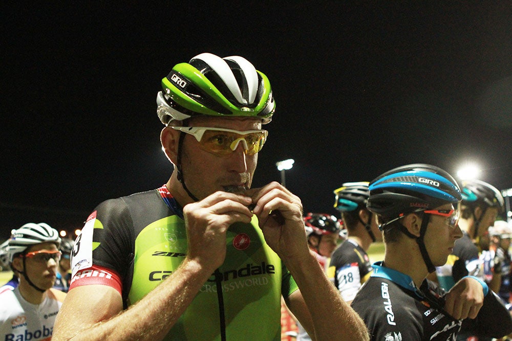 Ryan Trebon started at the back of the CrossVegas field and rode his way into the top-15 by the end of the cyclocross World Cup opener. Photo: Dan Cavallari | VeloNews.com