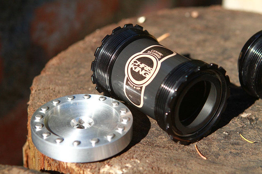 The 30mm version of the T47 bottom bracket uses a different installation tool. A Campagnolo-compatible bottom bracket is in development. Photo: Dan Cavallari | VeloNews