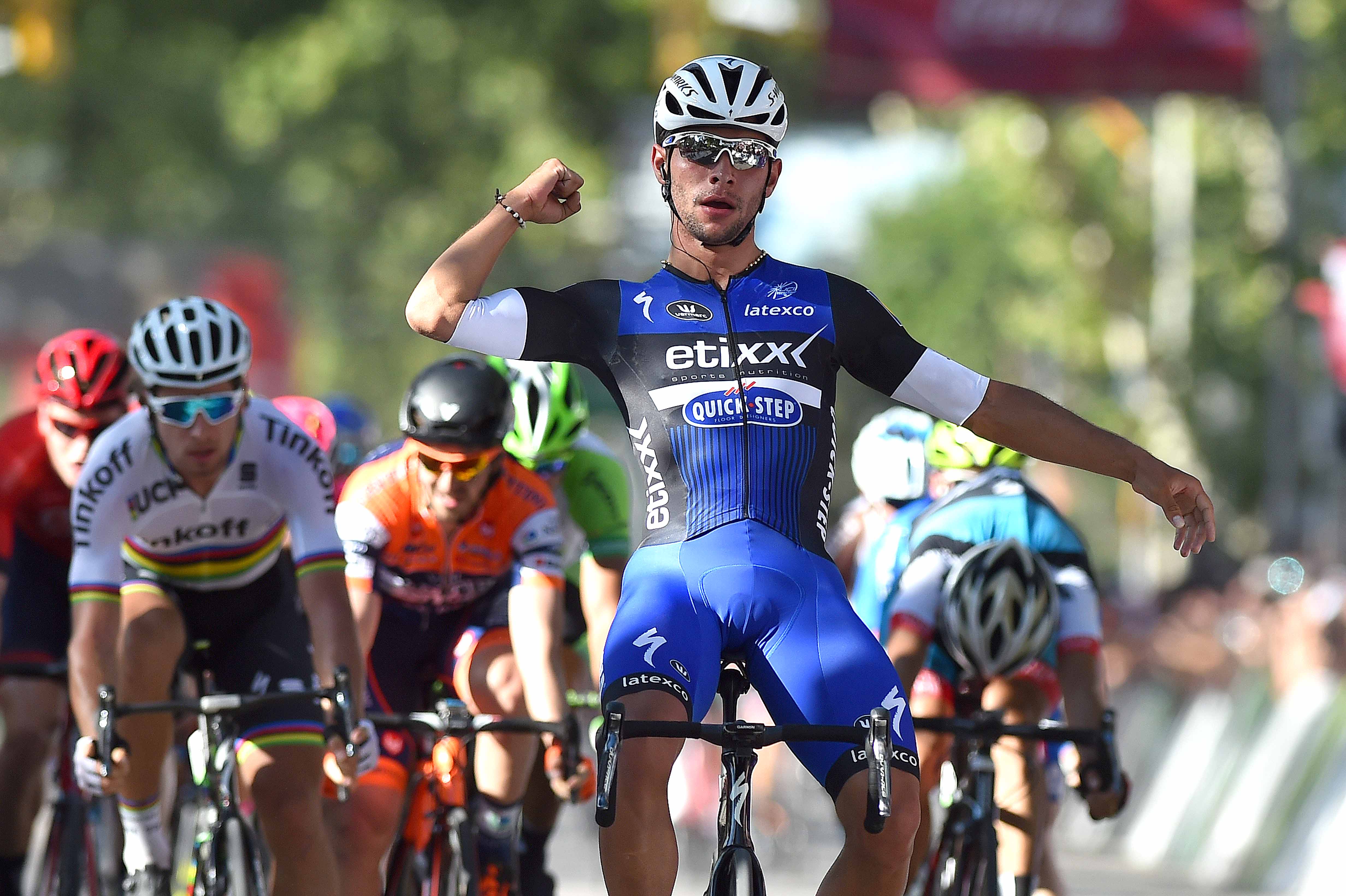 Fernando Gaviria galloped to victory ahead of world champion Peter Sagan in stage 2 of Tour de San Luis. Photo: Tim De Waele | <a href="http://www.tdwsport.com" target="_blank">TDWsport.com</a>