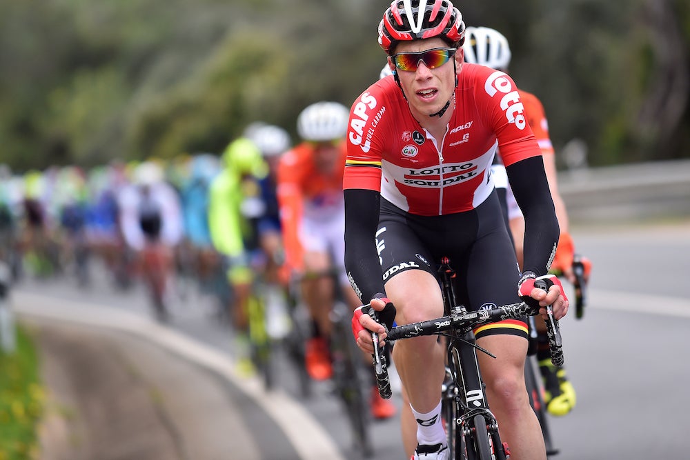Stig Broeckx was forced to abandon Kuurne-Brussels-Kuurne after a run-in with a moto. Photo: Tim De Waele | <a href="http://www.tdwsport.com" target="_blank">TDWsport.com</a> (file)