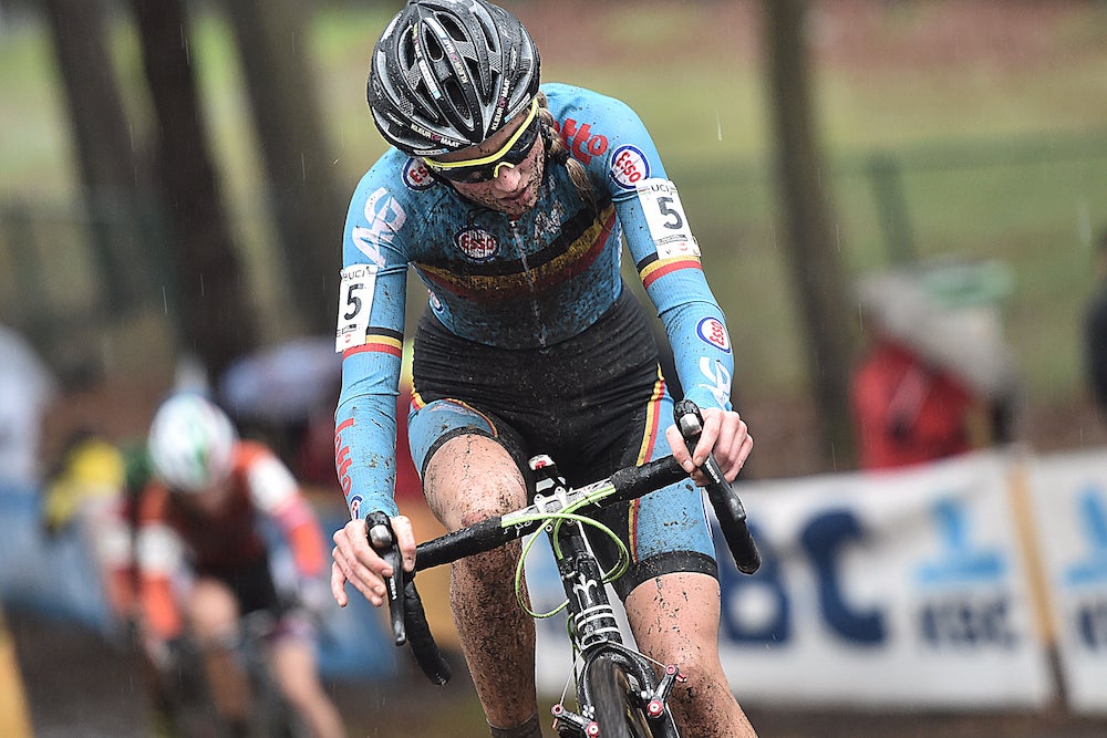 Femke Van den Driessche will not mount a defense, accepting the UCI's penalty for motorized cheating, uncovered at 2016 cyclocross worlds. Photo: Tim De Waele | <a href="http://www.tdwsport.com" target="_blank">TDWsport.com</a>