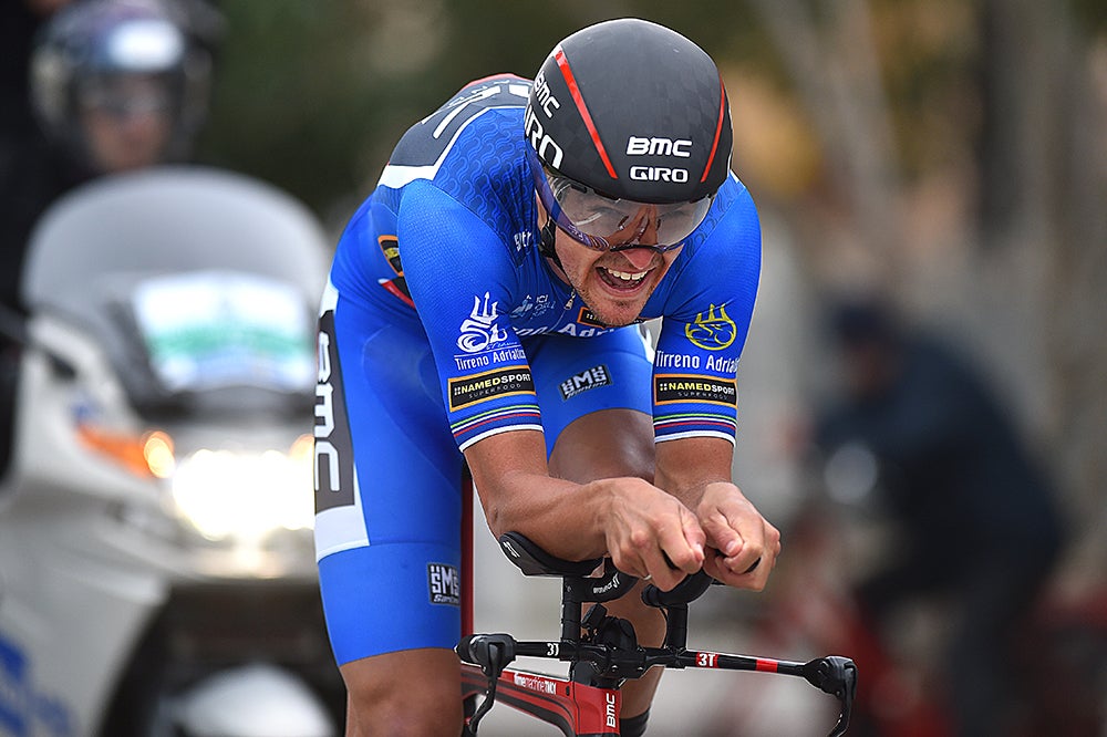Greg Van Avermaet won the Tirreno-Adriatico overall by a narrow one-second margin, beating rival Peter Sagan. Photo: Tim De Waele | <a href="http://www.tdwsport.com" target="_blank">TDWsport.com</a>